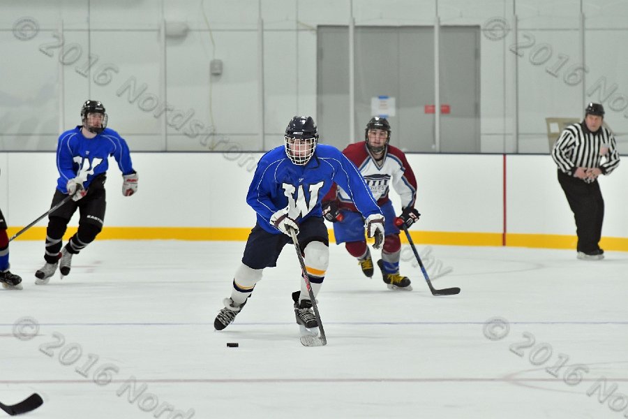 Wheaton College Men\'s Ice Hockey vs Middlesex Community College. - Photo By: KEITH NORDSTROM
